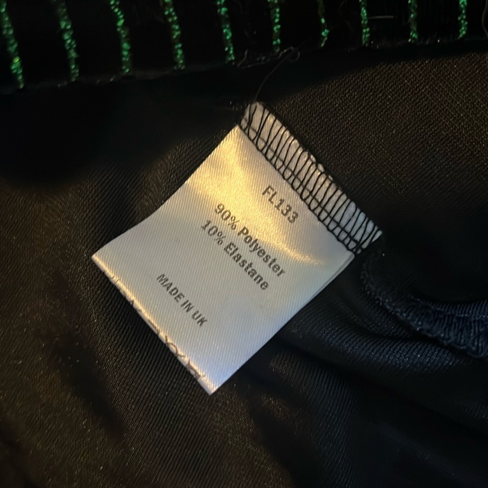 Flounce London : Black and Green Wrap Dress - 6 - Picture 2 of 10